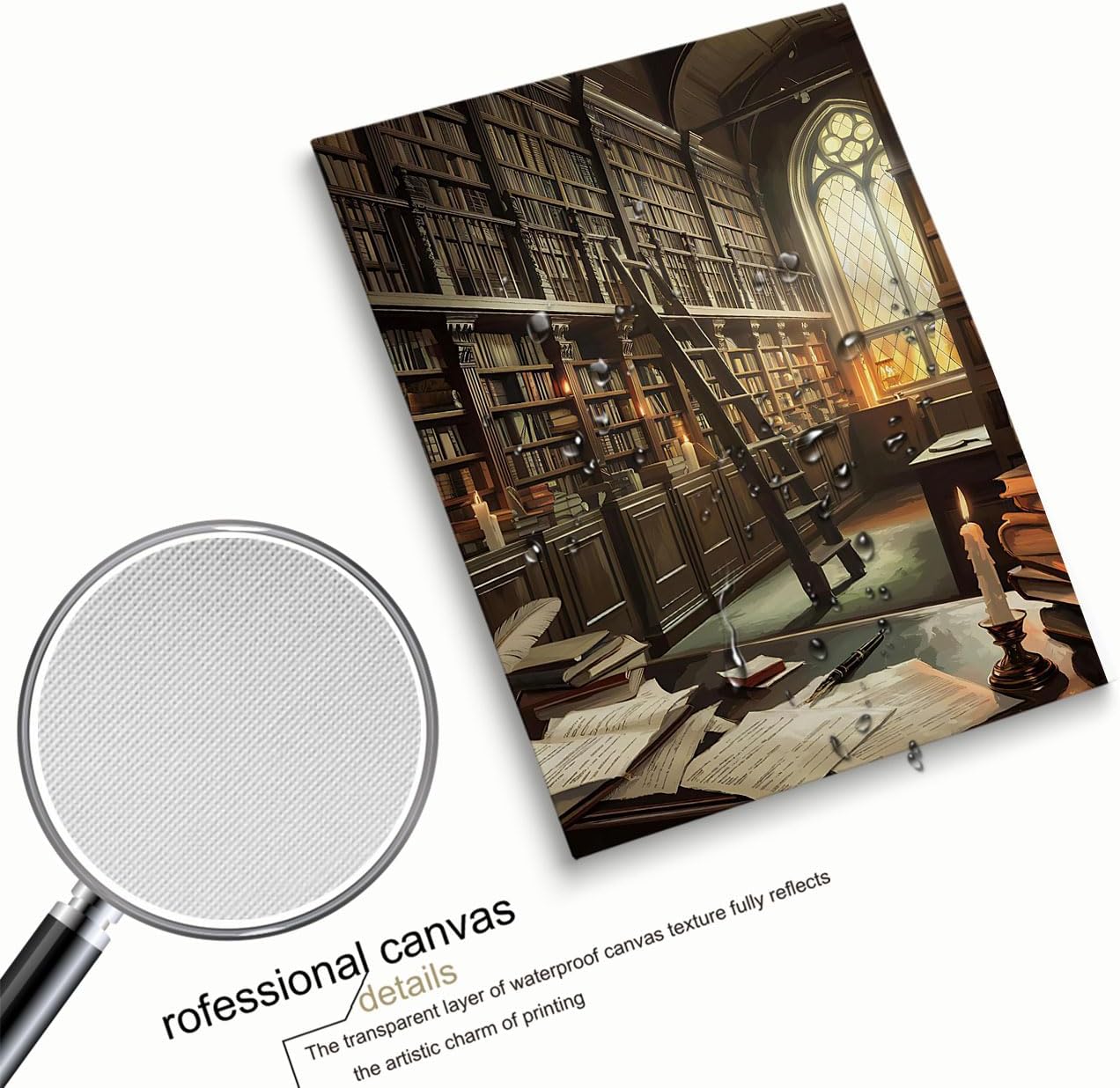 Vintage Library Wall Art, Dark Academia Print Poster, Gothic Literature Quote, Study Room Decor 24x36inch Unframed - Image 2