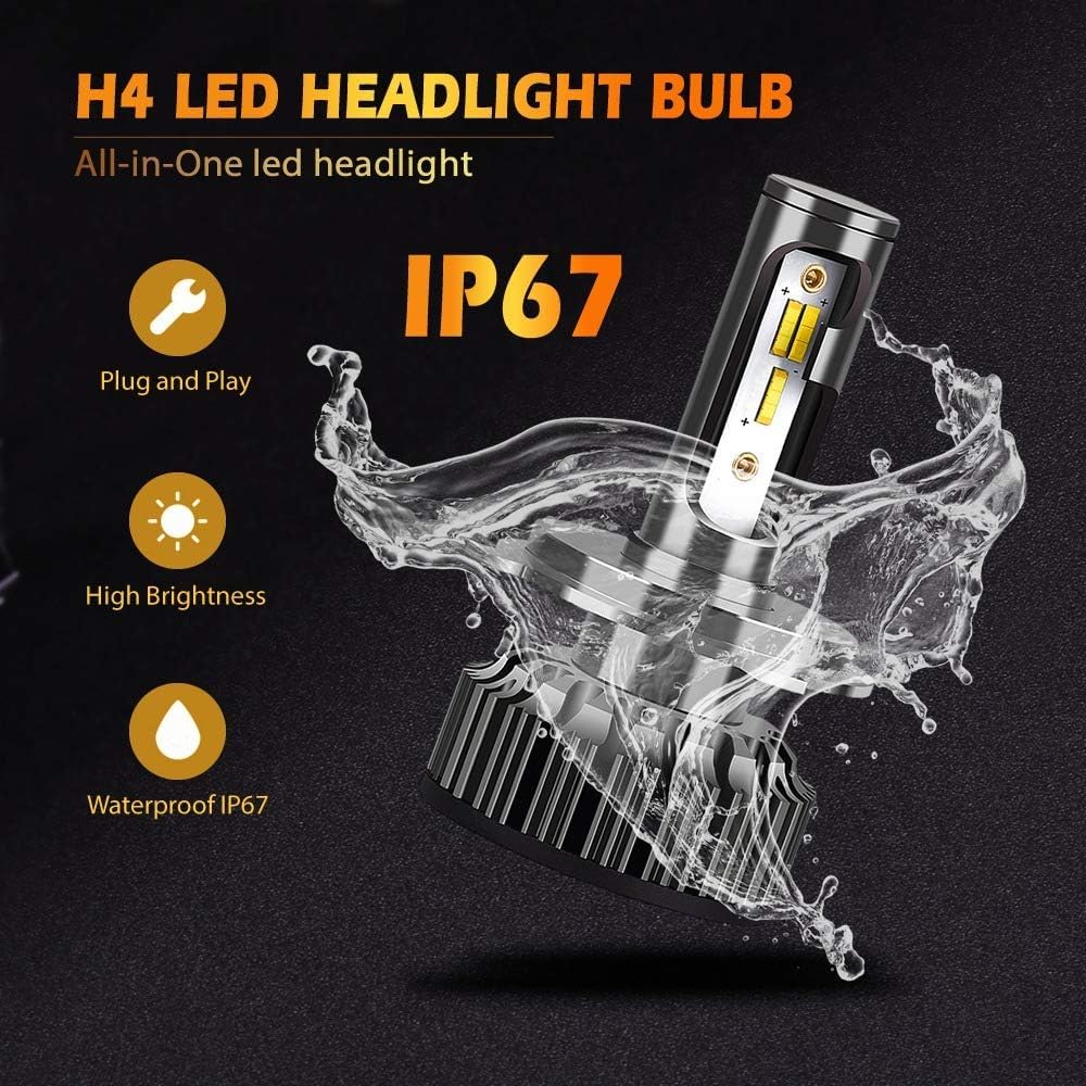 2PC żarówki reflektorów samochodowych H4 H7 Led 14000Lm H1 H3 H11 H13 880 9005 9006 9007 3 zmiana koloru 3000K 4500K 6500K samochodowe lampy przeciwmgielne, 9007 Hi/Lo