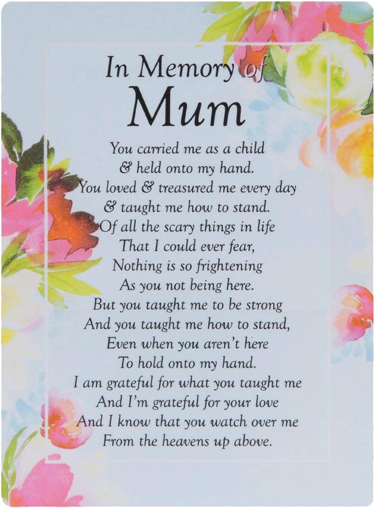 In Memory of Mum weatherproof Graveside Memorial Card - TY188