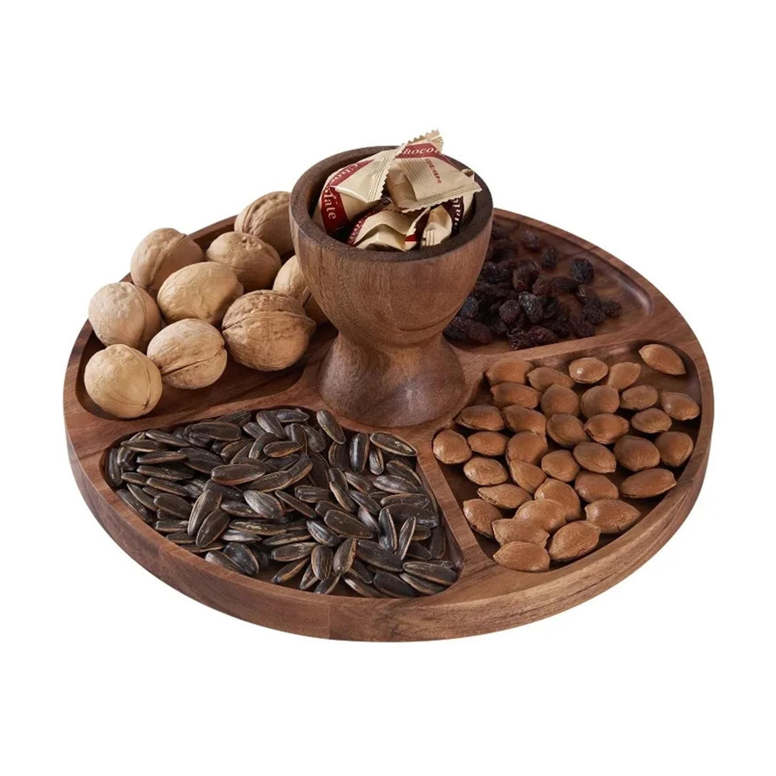 Support à gâteau en bois avec couvercle en verre et sans couvercle
