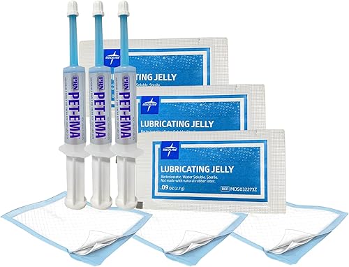 Kit de suavizante de heces de enema de gato laxante para perros para estreñimiento (1.2 fl oz) PET EMA enema para gatos y perros con tres paquetes