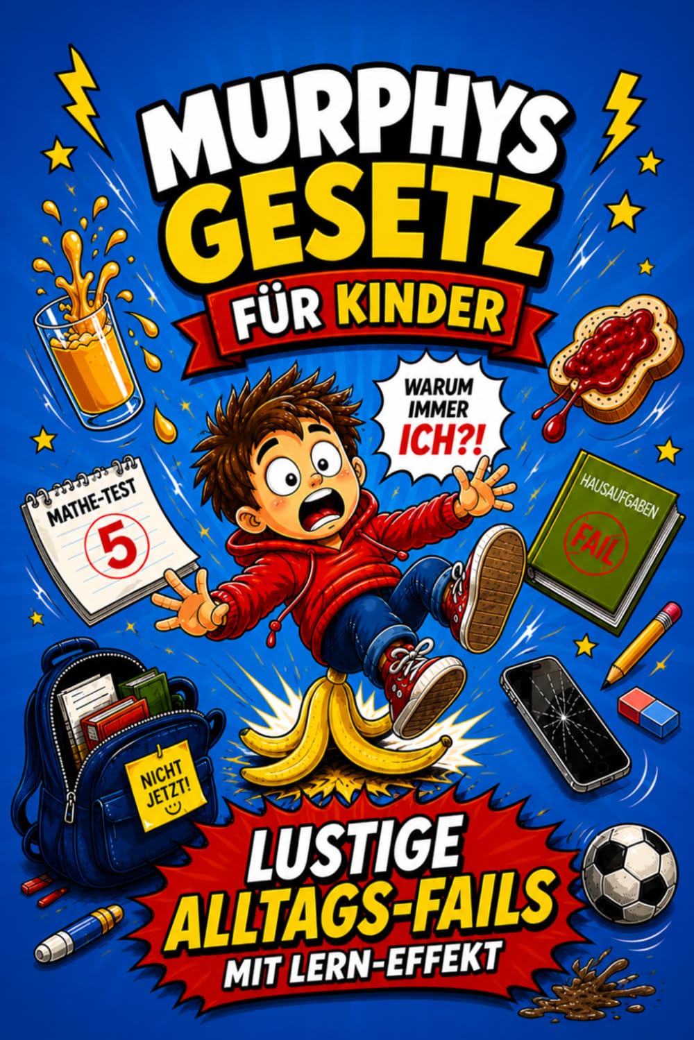 Murphys Gesetz für Kinder :Lustige Alltags-Fails mit Lern-Effekt – Warum immer ich?! Mit interaktiven Fragen, lustigen Geschichten und cleveren Lösungen für den Alltag