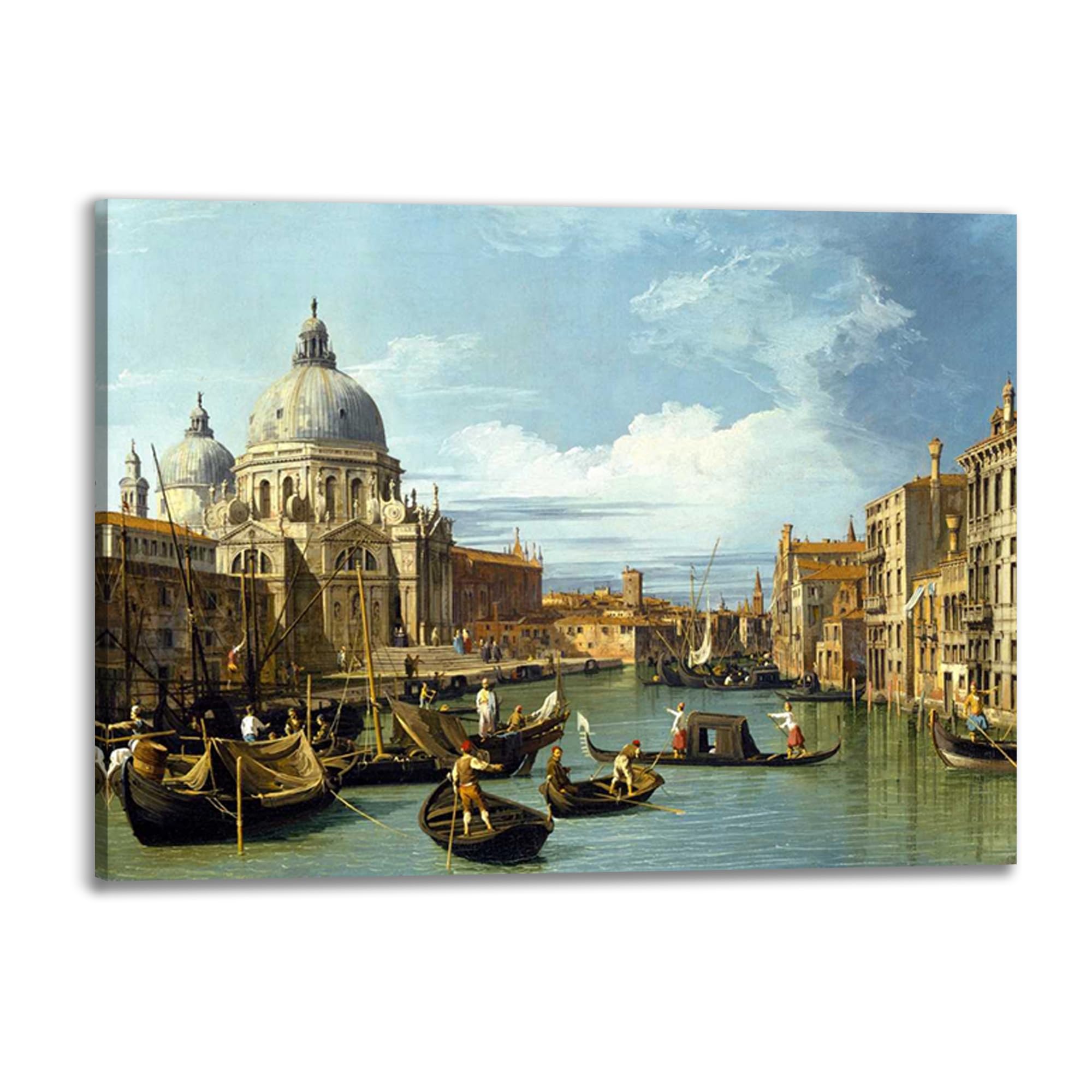 Impression sur toile Canaletto Venise cadre en bois haut de gamme 80x60 cm