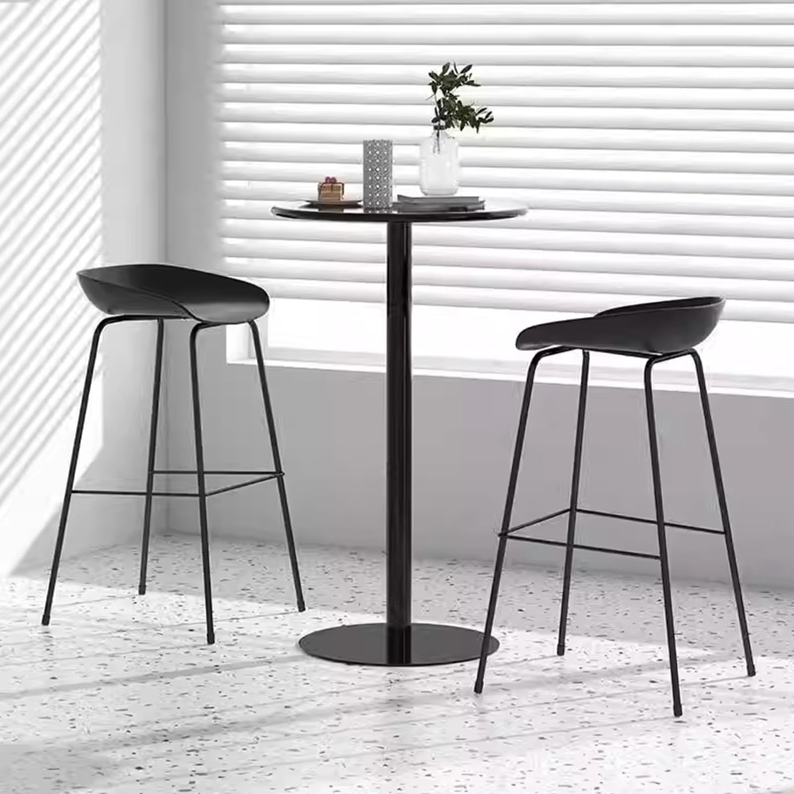 Table de bistrot ronde moderne pour extérieur, patio, bar, comptoir de bar, table de cocktail, table de cocktail élégante pour cuisine, salle à manger