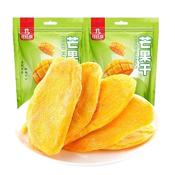 Dried Mango 3.52oz/100g/bag,Dehydrated Fruit Slices,Fruit Snack for Camping,Office2bags