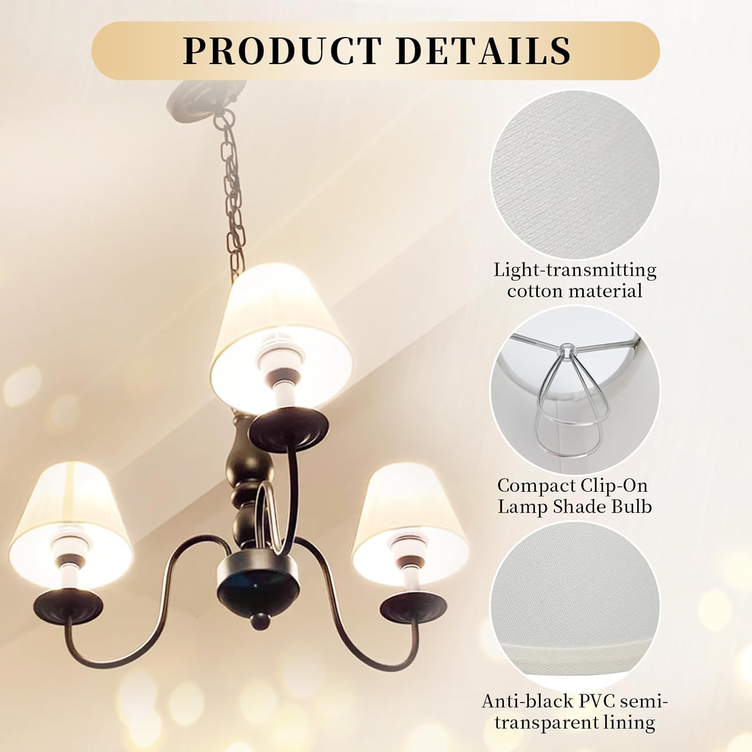 12 Pack Small Lamp Shade 3" x 6" x 5" White Barrel Fabric Lampshade Cover Beige Linen for Table Floor Lamp Eyes Protected Appearance