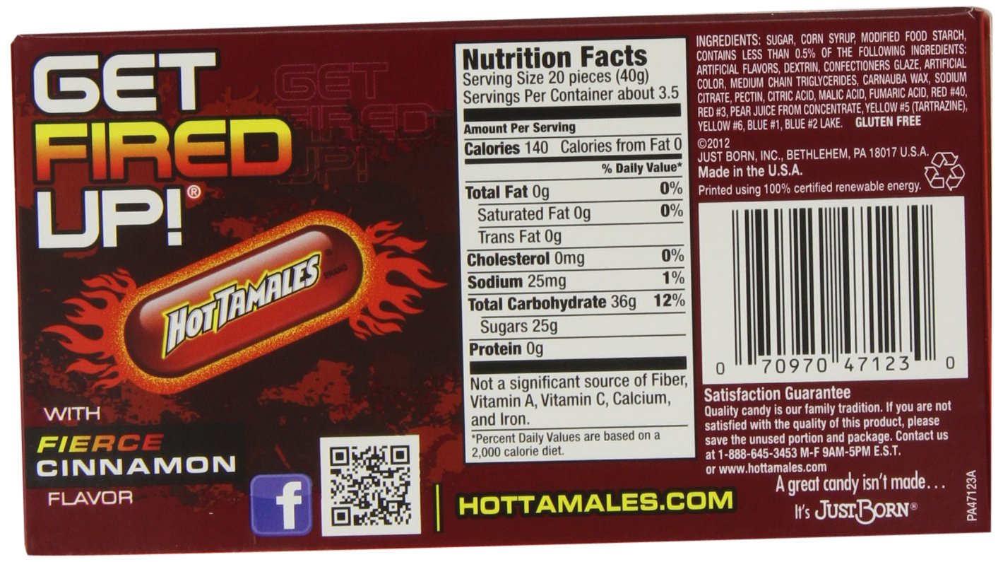 Hot Tamales Cinnamon Candies Theatre Box 141 g (Pack of 3 ...