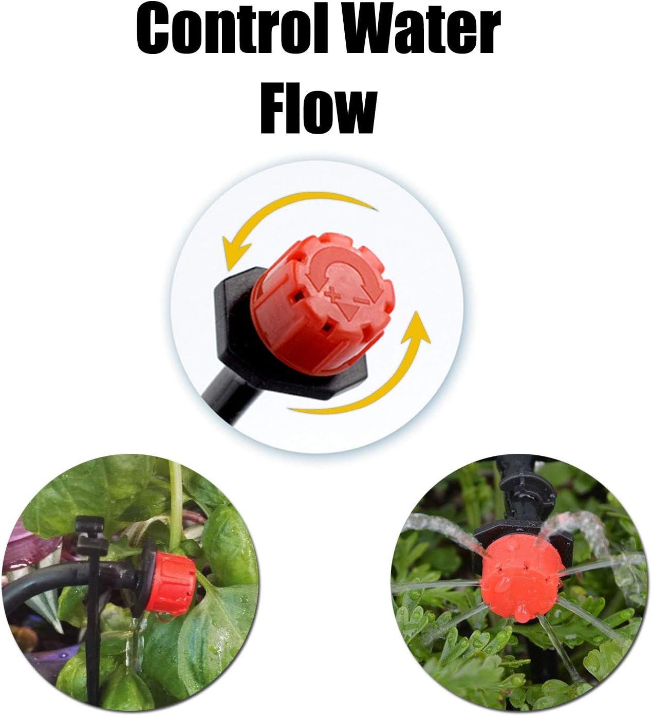 theBlueStone Upgrade DIY 65FT 20-Emitters Sprinkler Drip Irrigation System Kits - 1/2" Main Line with 1/4" Distribution Line - for Garden Greenhouse Backyard Automatic Watering Equipment Accessories