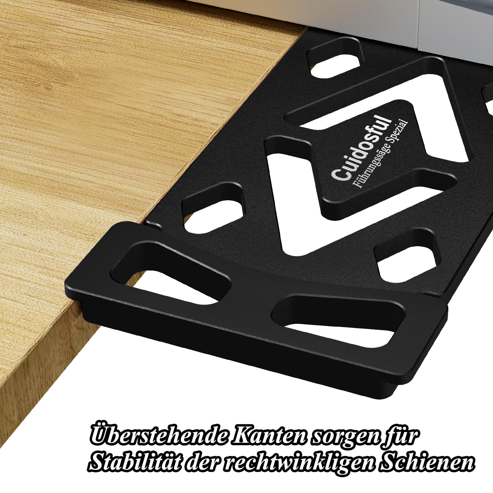 Butée d'angle fraisée CNC à 90° pour rail de guidage Bosch FSN - Butée d'angle précise pour les coupes verticales dans le travail du bois, compatible avec les systèmes Bosch FSN, idéale pour le