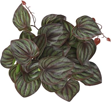 IBWell Fake Reptile Plants for Reptile Terrarium Plants, Reptile Plant Decor, Turtle Tank Plants with Suction Cup