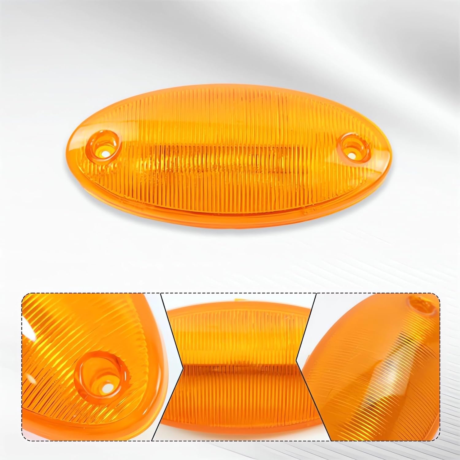KOMAS 5Pcs Cab Marker Roof Light Amber Lens Amber Light Top Lights Assembly Compatible with International ProStar/LoneStar 5900 7300-7600/8600/9200/9400/9800 International Series Truck