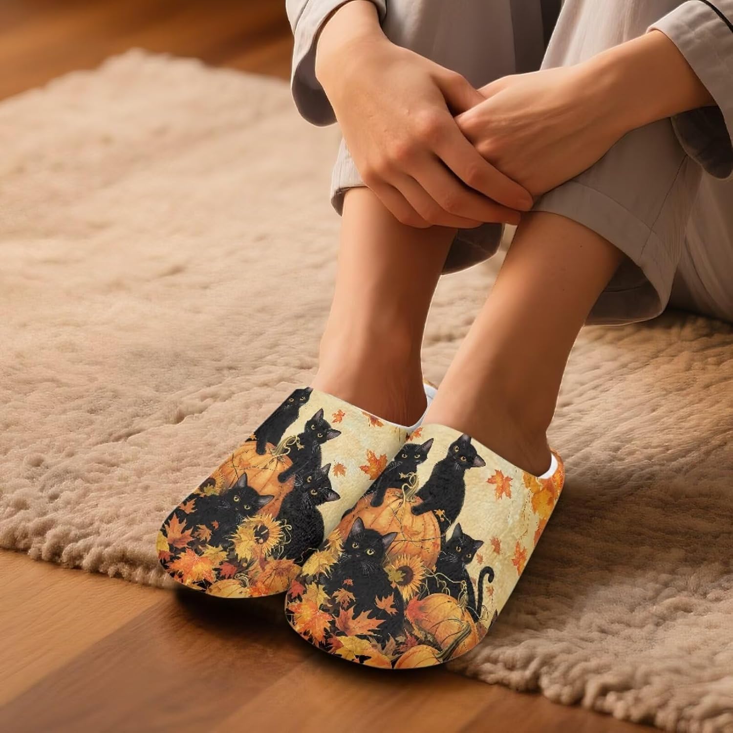 UNICEU Fall 3 Pairs Spa Slippers Closed Toe Soft House Slippers Breathable Reusable Shoes for Hotel Travel Wedding