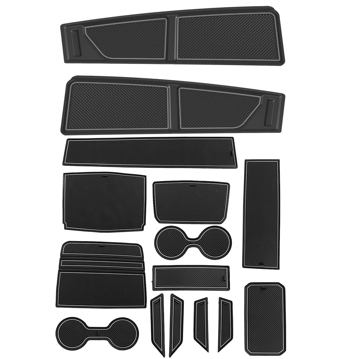 Auovo Anti Dust Mat Compatible with Ford Bronco Accessories 2021 2022 2023 2024 Dashboard Mat Cup Holder Inserts Center Console Door Liners (Automatic