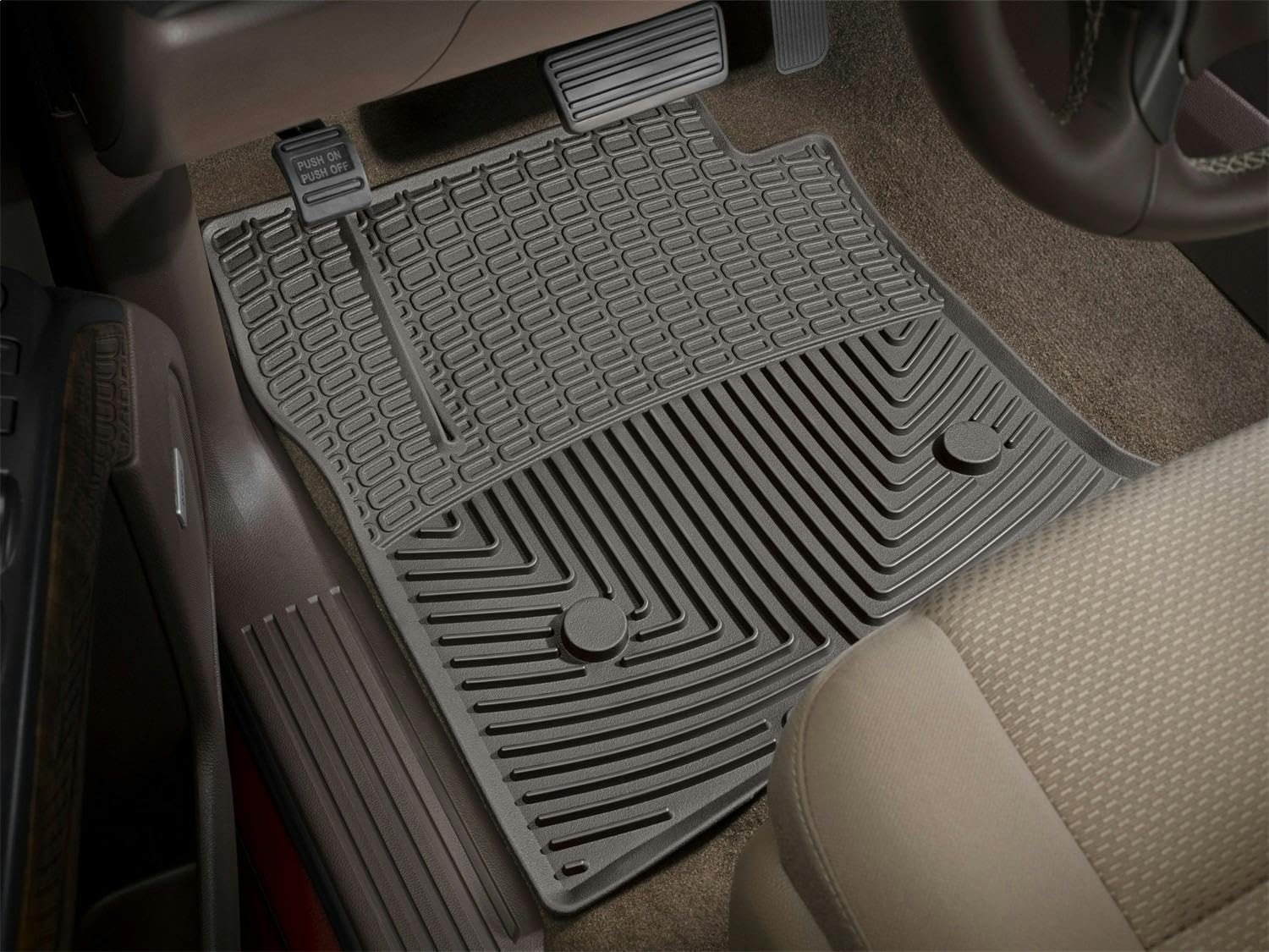 WeatherTech All-Weather Floor Mats for Cadillac SRX 1st Row (W191), Black