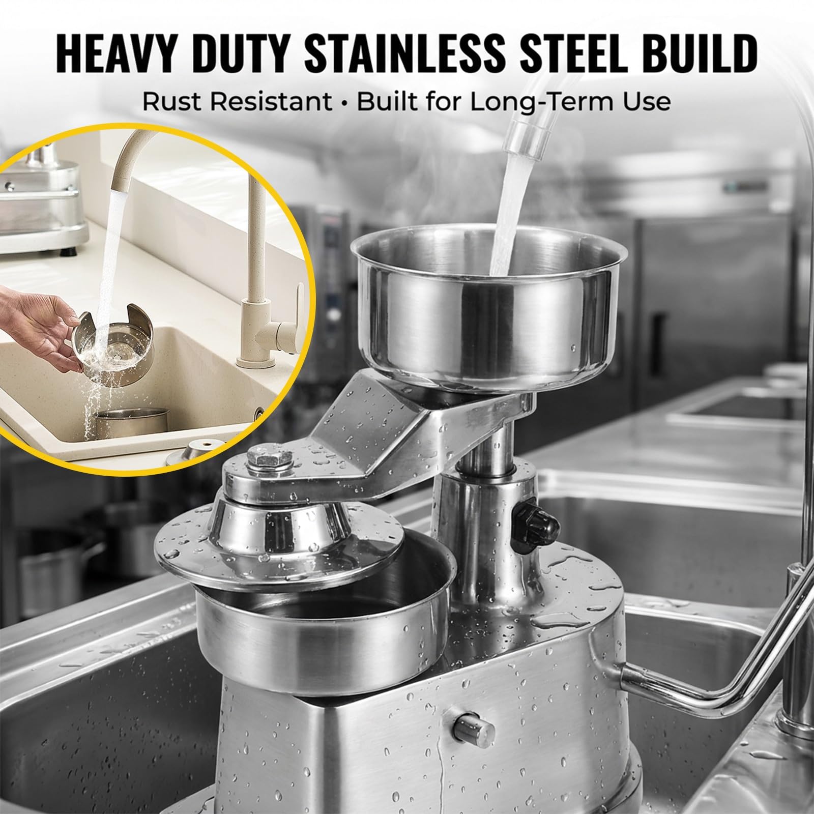 Hamburgerpresse Patty Maker mit 10,2 cm 15,2 cm Formen, Edelstahl-Burgerpresse mit 500 Patty-Papieren für Grill, Zuhause, Küche, Lebensmittelwagen