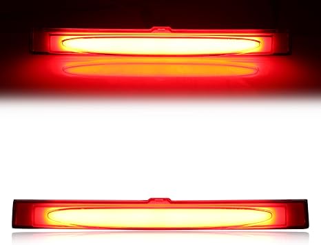 LED Third Brake Light Compatible with 2005 2006 2007 2008 2009 2010 2011 2012 2013 Chevy C6 Corvette, Rear Center Tail Light High Mount Brake Lamp Stop Light, Red Lens