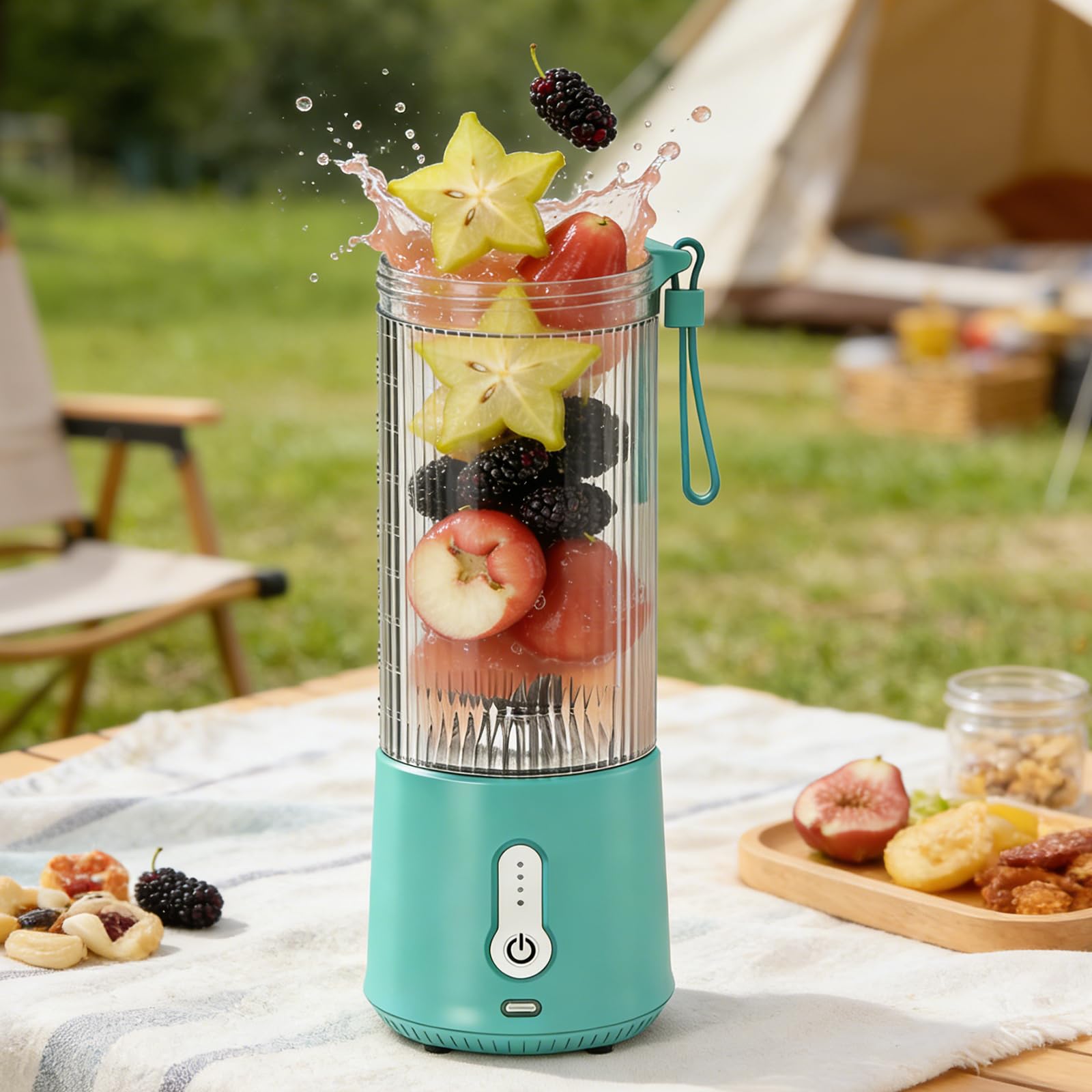 Frullatore Portatile,Smoothie Maker,mini per Smoothie,Mini Mixer Per Smoothies Bicchiere,Liquatrice,mixer multifunzione senza fili, spremiagrumi USB per palestra, ufficio, campeggio, 450 ml