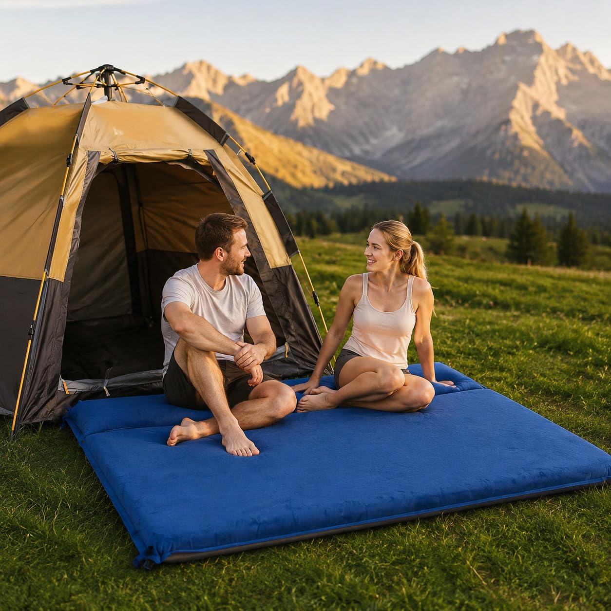 Selbstaufblasende Isomatte & Luftmatratze, 5cm, für Camping & Outdoor-Abenteuer