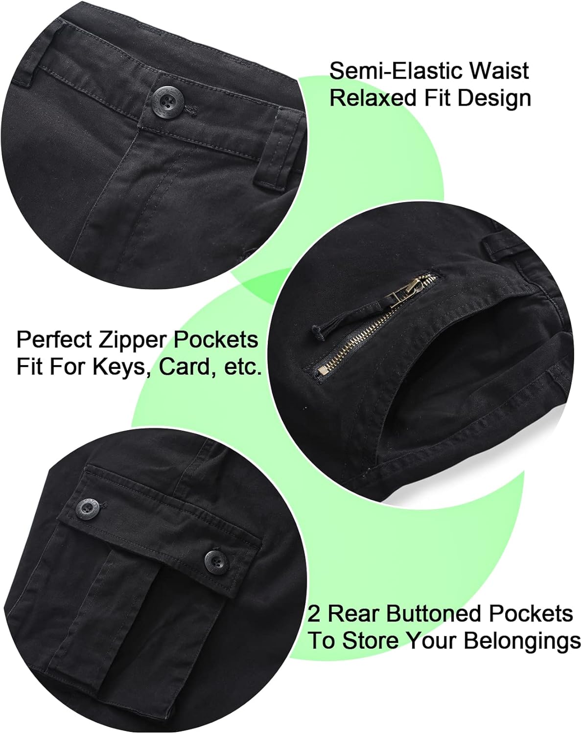 TRGPSG Womens Hiking Shorts, Bermuda Cargo Shorts, 7" Summer Camo Shorts Y2K Shorts for Women with Zipper Pocket - Image 5