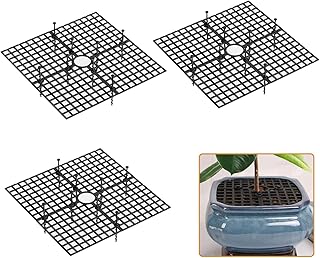 UOIENRT 3PCS Plant Pot Cover, Indoor Plant Pot Protector 11.8'' Cuttable Plant Pot Grid, Plant Pot Soil Cover Flower Pot Cover Cat Digging Stopper