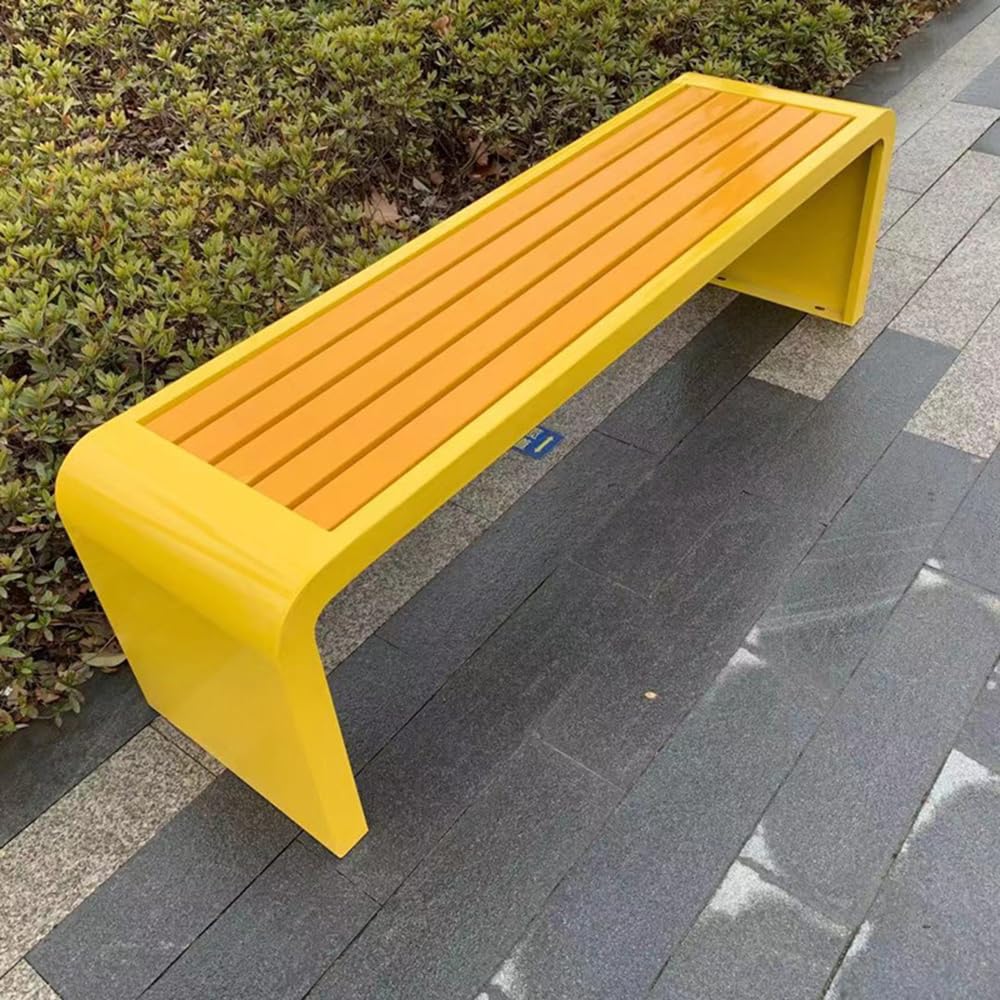 Assembled LITFAD Modish Park Bench in yellow