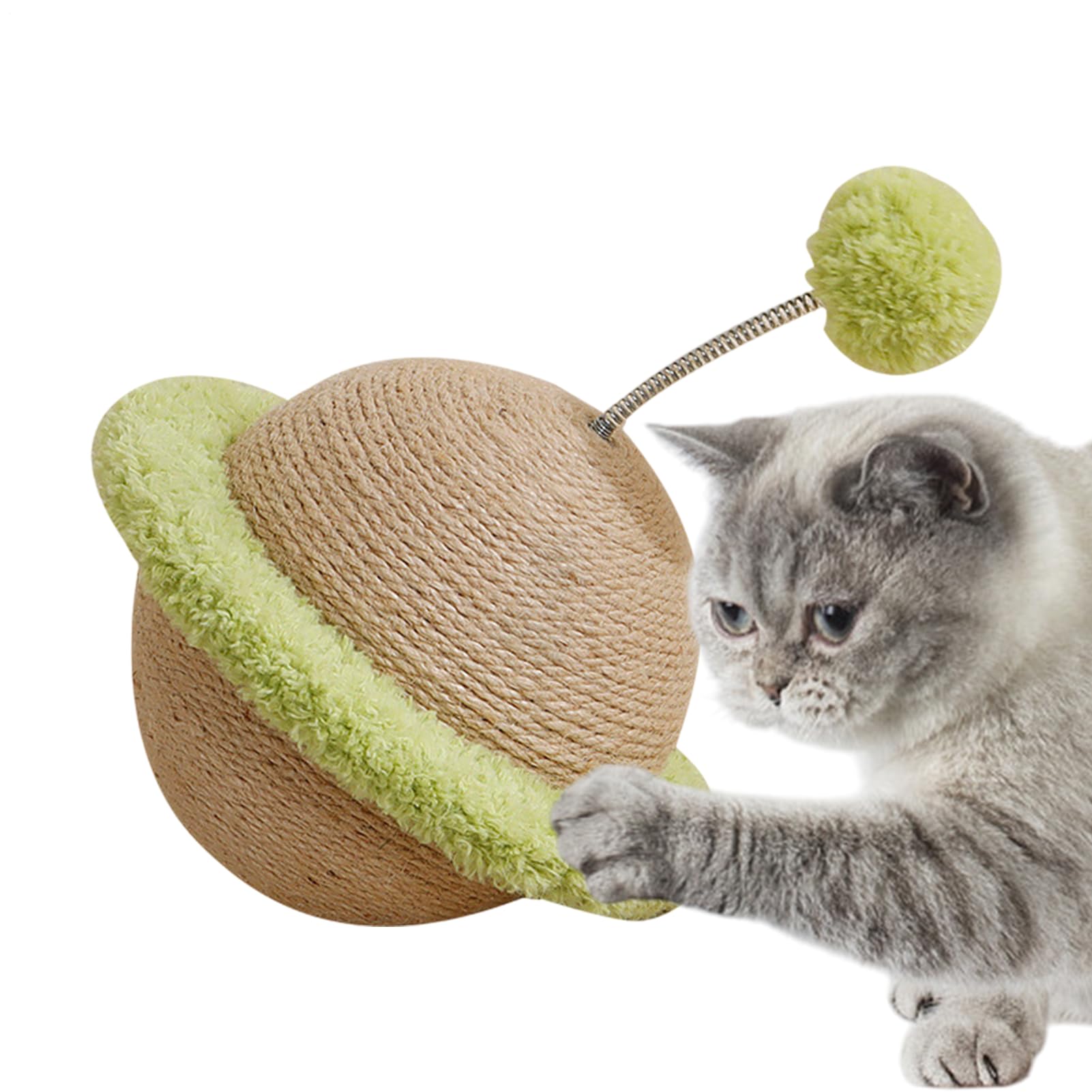 Palla tiragraffi per gatti in sisal, giocattolo per gatti, con rompicapo, protezione dei mobili, giocattolo per alleviare la noia, per gattini, cuccioli, animali domestici