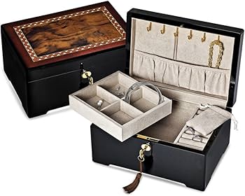 Amazon｜イタリア製象眼細工の木製ジュエリーボックス9.75インチ