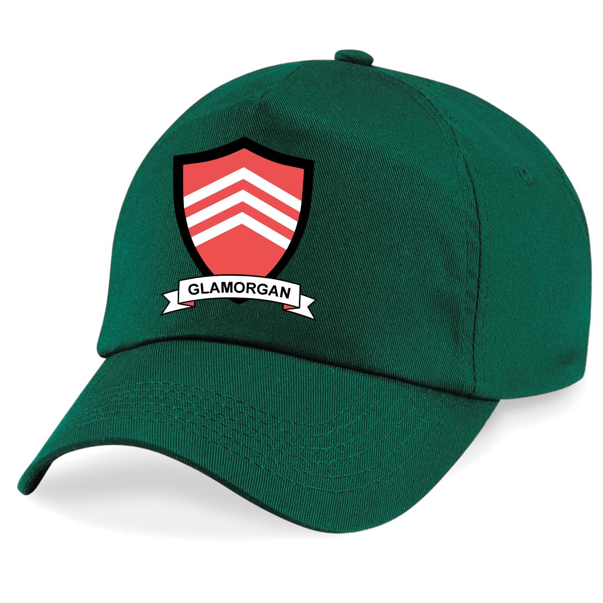 Glamorgan County Embroidered Baseball Cap Cricket Sport Your County Embroidery (Green)