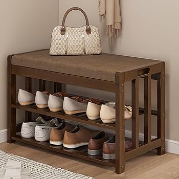 Simerlook 下駄箱 玄関ベンチ 幅50/70cm スリム 靴棚 ベンチ