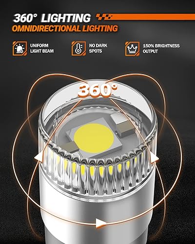 Miniatura 23 de SEALIGHT Bombilla LED 921, luz de marcha atrás, W16W 912 906 T15, luz de respaldo 1000% más brillante, súper brillante, bombillas 921 con proyector