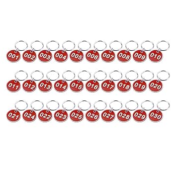 名札・番号札 (鉄道荷札) Amazon | 番号札アルミ合金30枚タグ クローク札 荷札 荷物整理