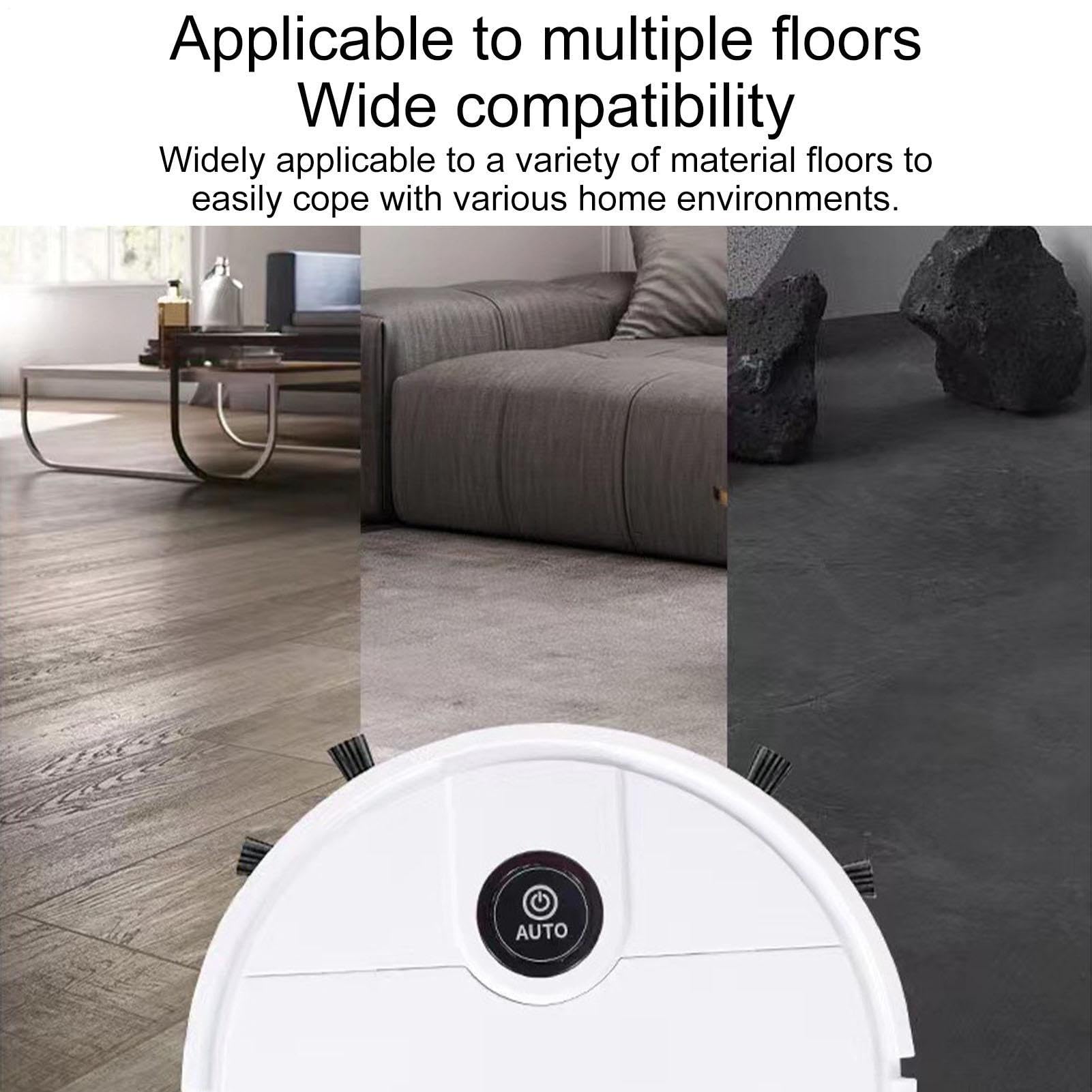 Robot aspirador automático de vaciado automático | Robot de limpieza de suelos para alfombras, oficinas, apartamentos, salas de estar, dormitorios, cocinas y baños