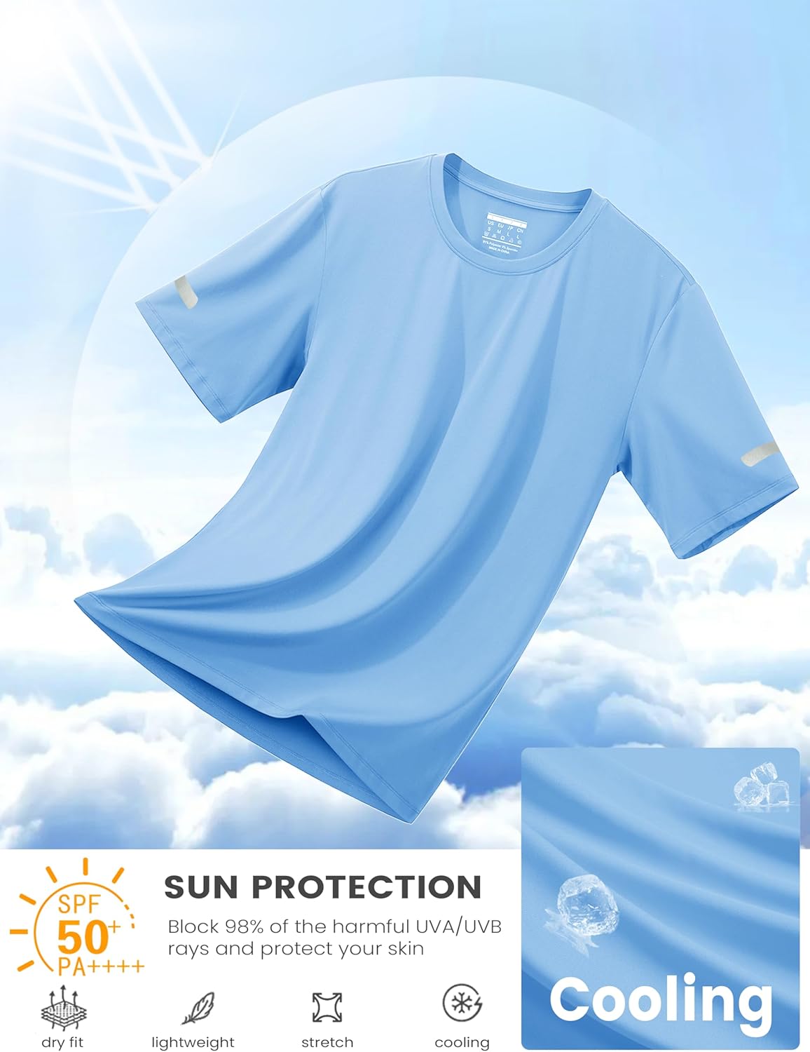 MAGCOMSEN Mens Workout Shirts Dry Fit Sun Protection Athletic Short Sleeve Shirt UPF 50+ Gym Running Swim Rash Guard Top - Image 2