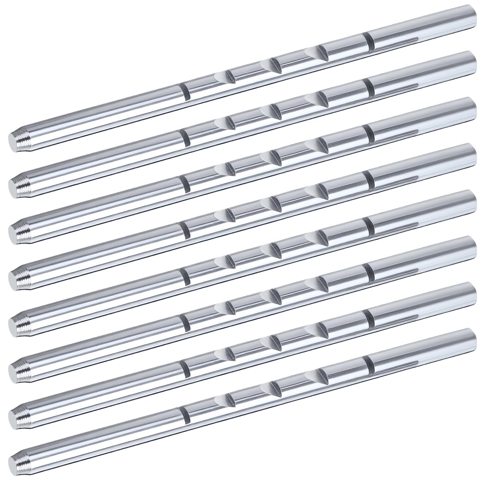 VOSAREA Lot de 8 Tiges Appui-tête pour Siège Auto en Métal Argenté, Fixation Solide Soutien Tête et Cou, Compatible Voiture et Caravane