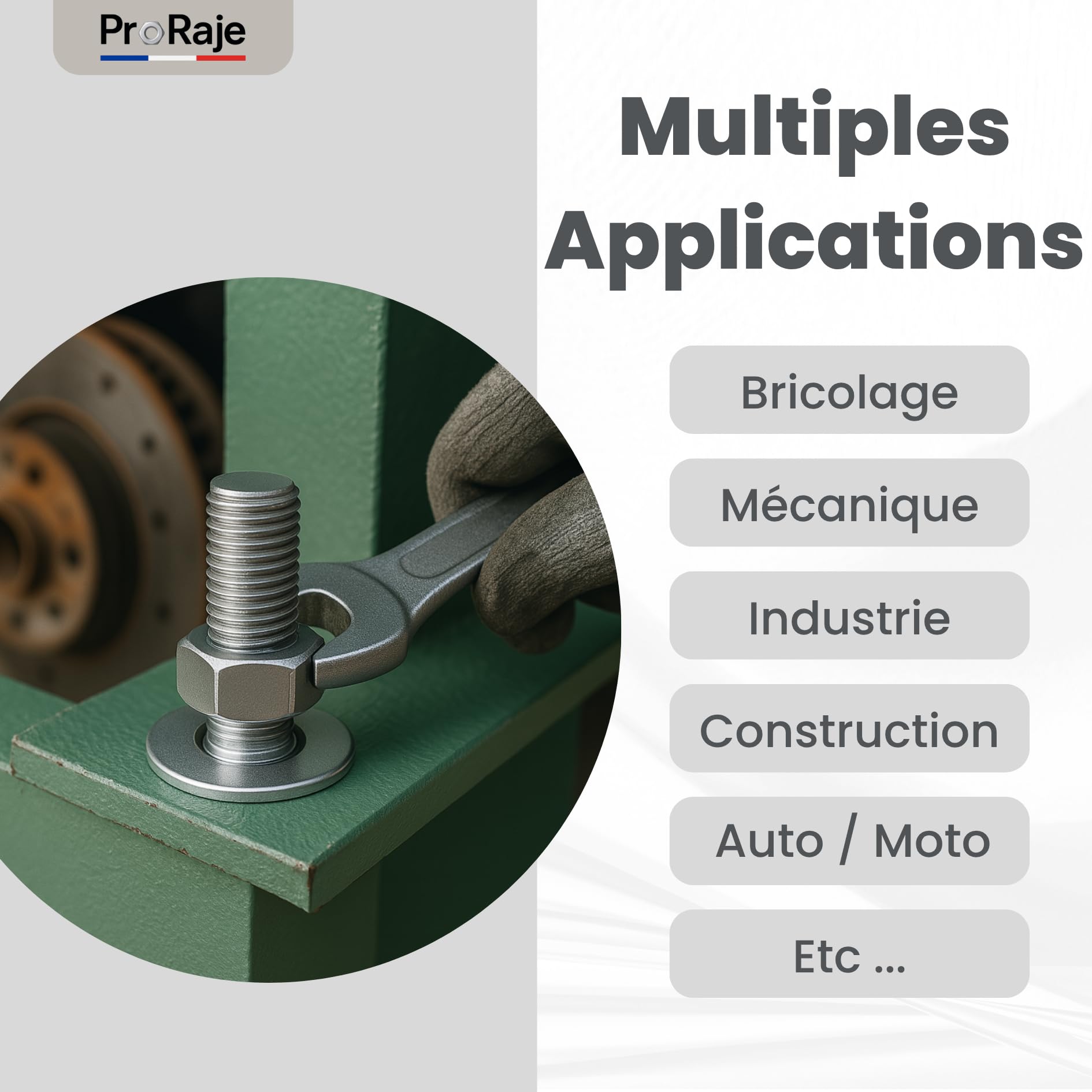 Stainless Steel Washers M8 x 40mm - Thickness 1.5mm, A2 stainless steel (AISI 304), M8 x 40 mm - ép. 1,5mm - Image 4