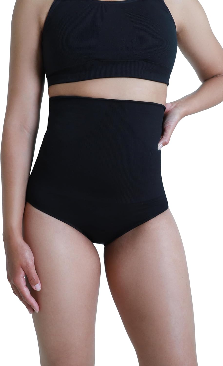 Ingrid & Isabel Basics – Postpartum Belly Support Underwear Briefs – Compression for Tummy Control & Recovery Support