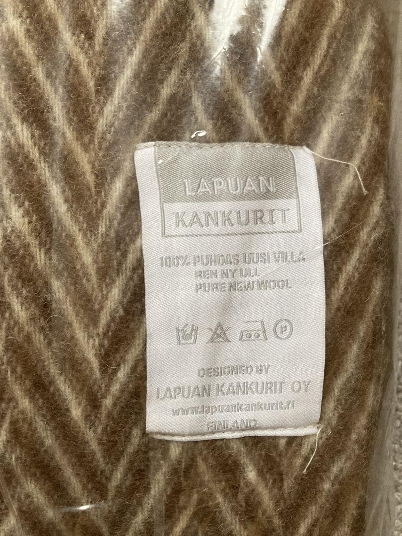 Amazon.co.jp: ロゴ入り紙袋付 ラプアンカンクリ ウールブランケッ卜  