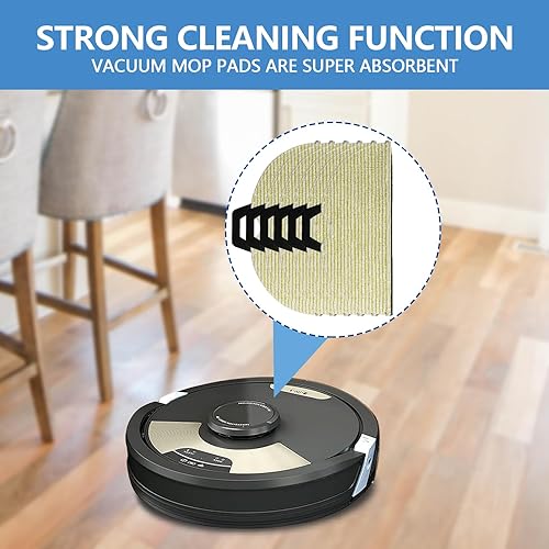 Miniatura 7 de Paquete de 6 almohadillas de repuesto para robot RV2001WD compatibles con Shark RV2001WD RV2002WD AV2001WD RV2000WD RV2000WD Robot Aspirador,