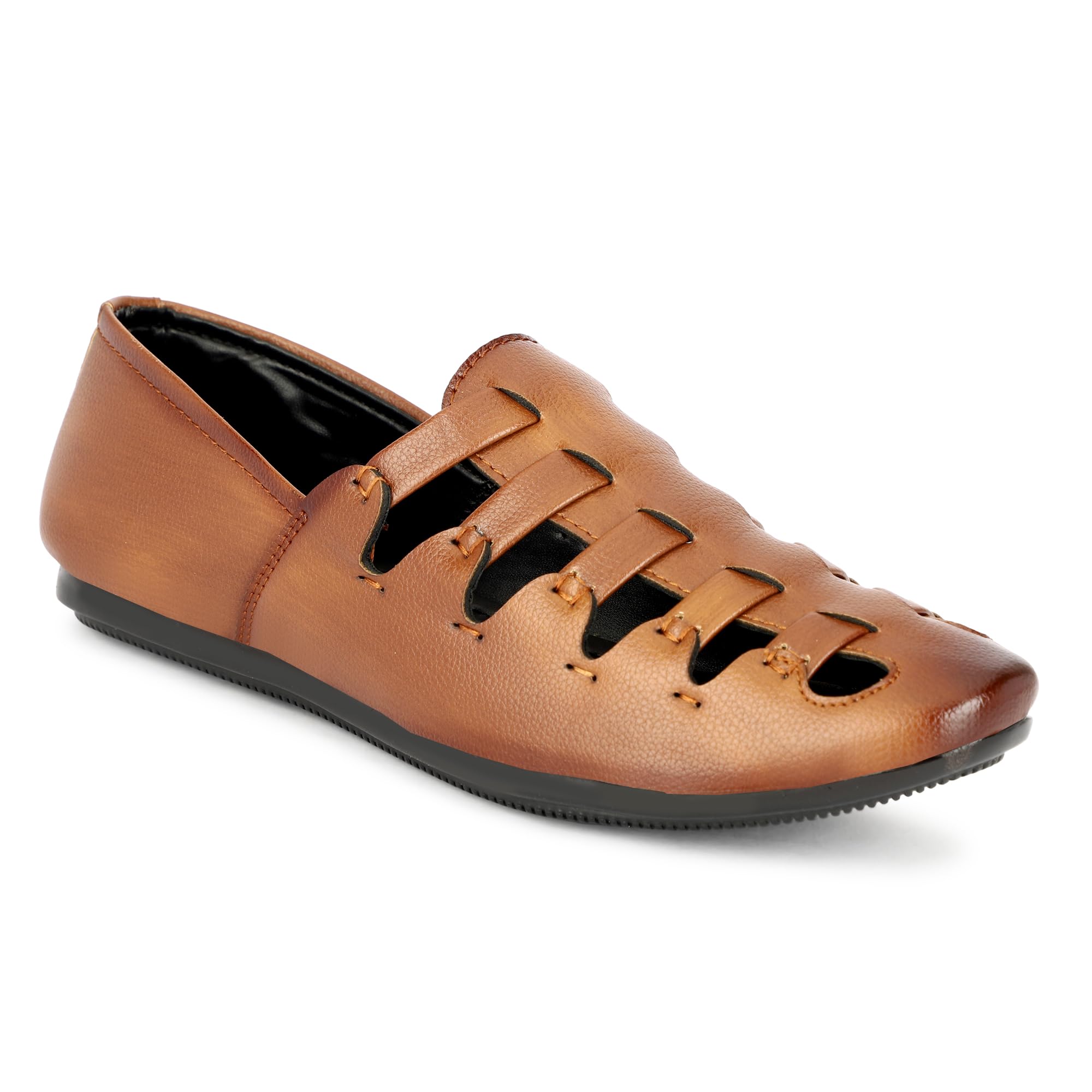empeno Men's Synthetic Slip-On Trendy & Lightweight Roman Sandals-picture-4