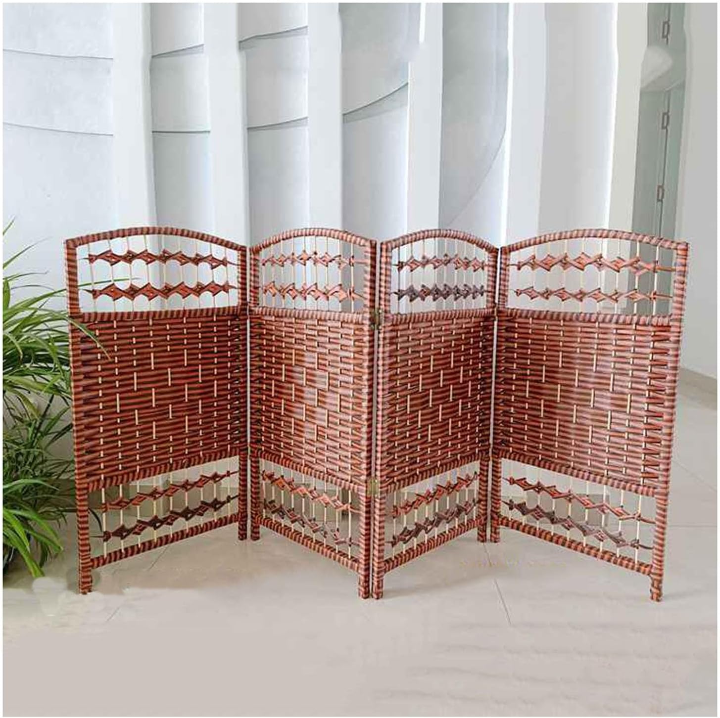 Short Room Divider Room Divider,Folding Double Hinged Privacy Screens Panels,Partitions and Dividers Freestanding,for Modern and Contemporary Bedroom,Home Office,Color1,120X40Cm