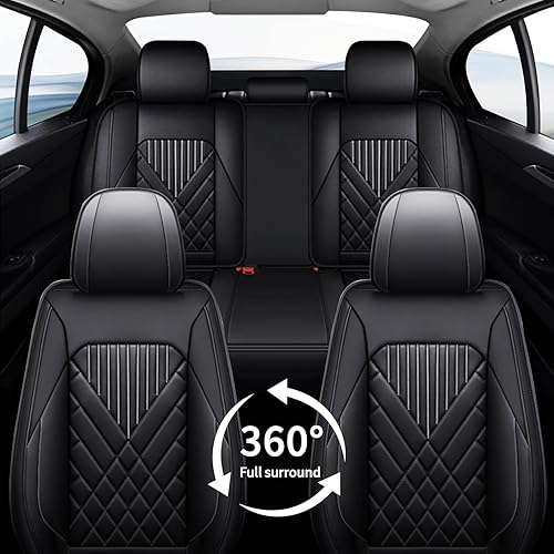 Miniatura 7 de TTX LIGHTING Juego completo de fundas para asientos de automóvil Compatible con Hyundai Santa Fe 2007-2024 2025 Fundas para asientos de automóvil de