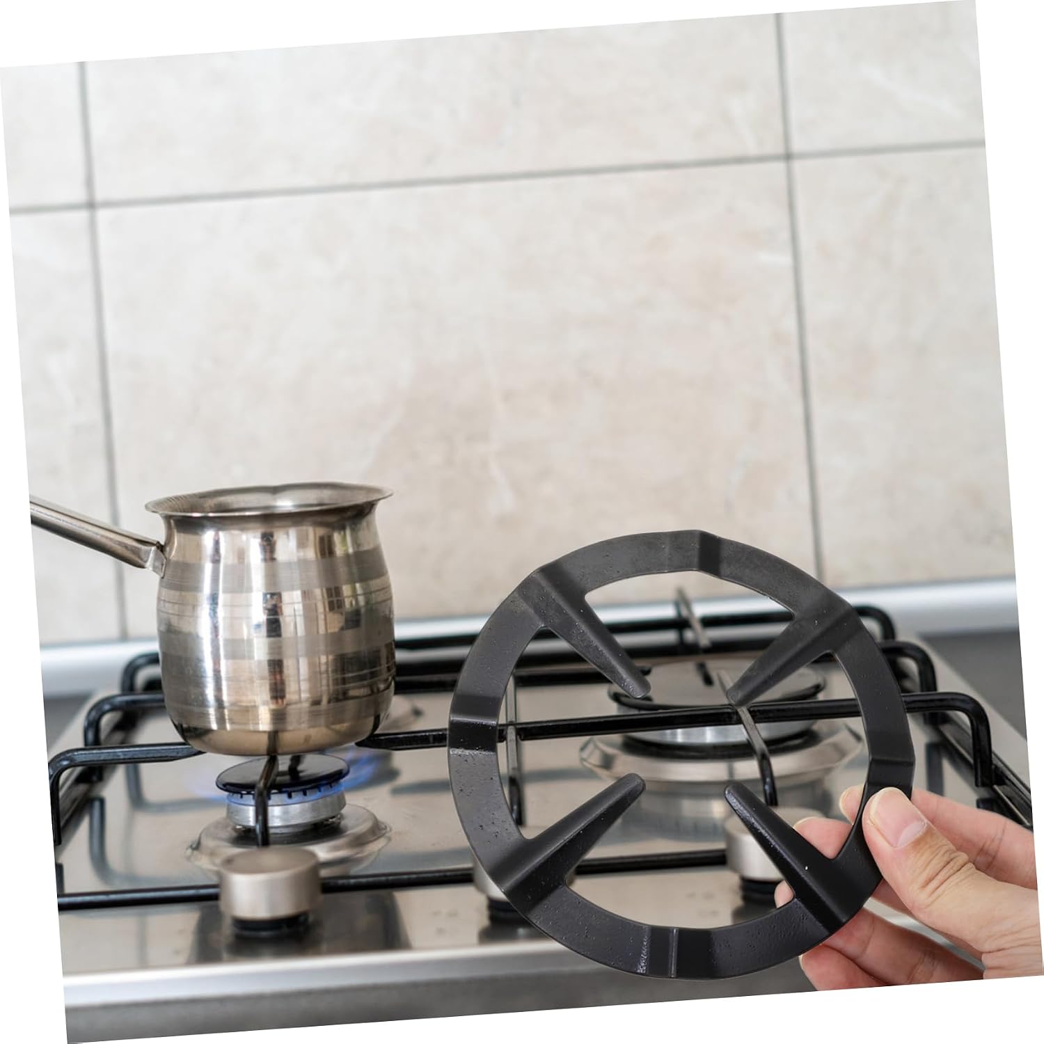 4pcs Gas Stove Accessory Burner Grate Pot Holder Stand for Pot Gas Ring Reducer