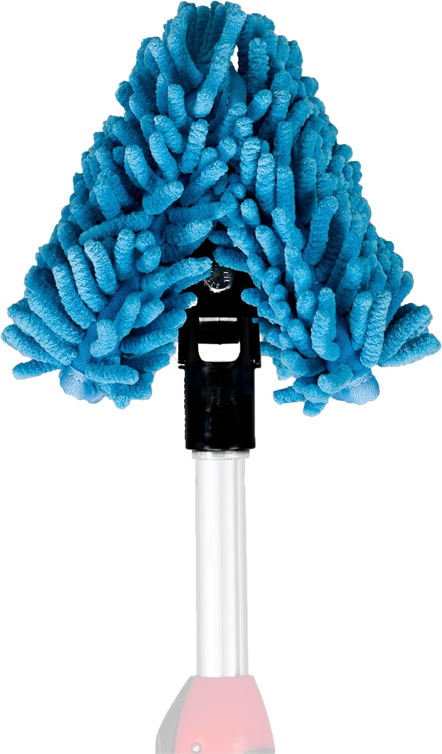 Waterless Bug Scrubber Mini Mop Head 5" – Dual-Action Mini Mop Head with Microfiber Pad & Bug Scrubber Pad for Baked-On Bugs – Waterless Cleaning Head for Vehicles, RVs, Boats & Hard-to-Reach Areas