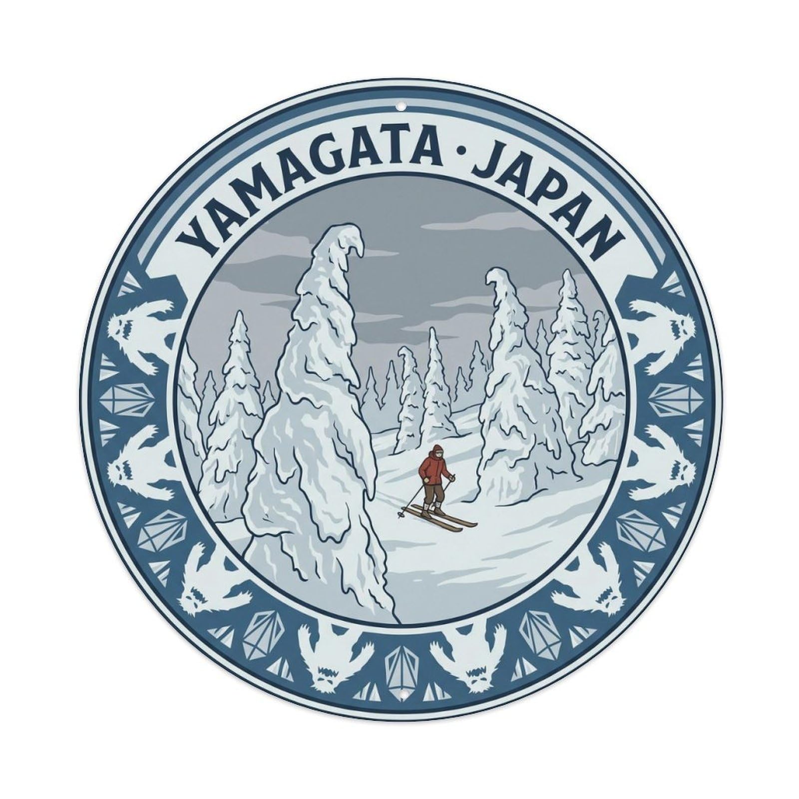 Zao Snow Monster Juhyo Japan Nature Lake Travel Metal Tin Sign