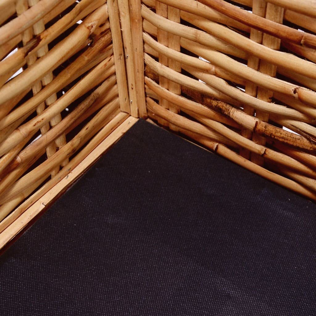 Divano da giardino 3 posti, in rattan naturale, telaio in legno di mango, cuscino bianco crema, 195 x 80 x 67 cm, resistente, facile da pulire, per giardino, terrazza, balcone