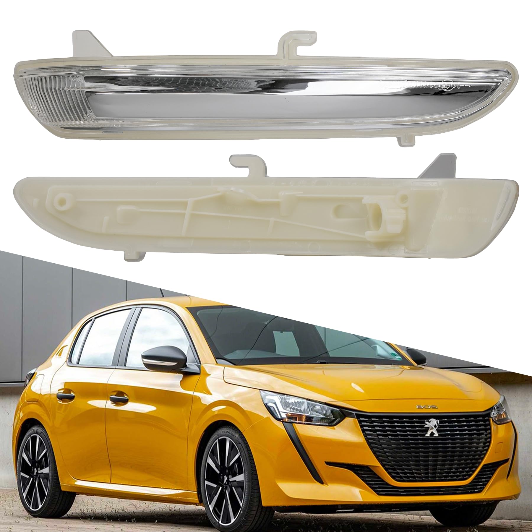 Clignotants de Rétroviseur pour C3 Phase 3, 208 Phase 1 et Phase 2, 2008 Phase 1, CORSA Mk V (F), C4 CACTUS, Côté Passager Droit