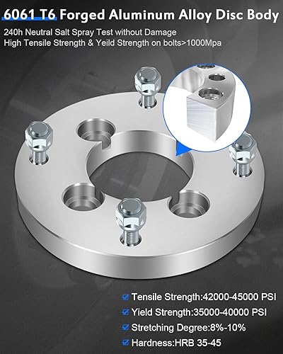 Miniatura 5 de ECCPP 4 adaptadores de rueda de 4 lengüetas de 1 pulgada 4x110 a 4x156 12x1.25 2.913 in para 2007-2016 para Honda Rancher 420 adaptadores de rueda