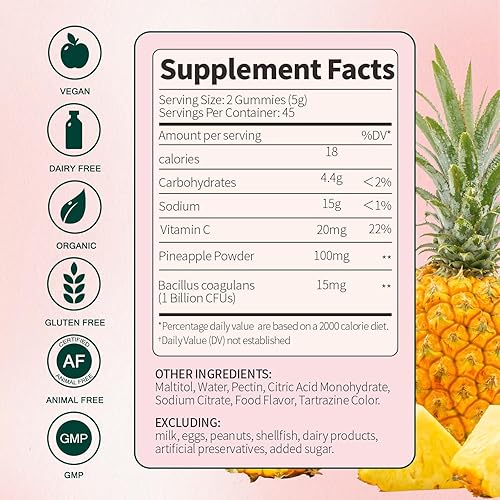 Miniatura 7 de Decatela 90 gomitas de equilibrio femenino prémium para mujeres, con probióticos, equilibrio del pH y apoyo inmunológico + control de olores, sabor