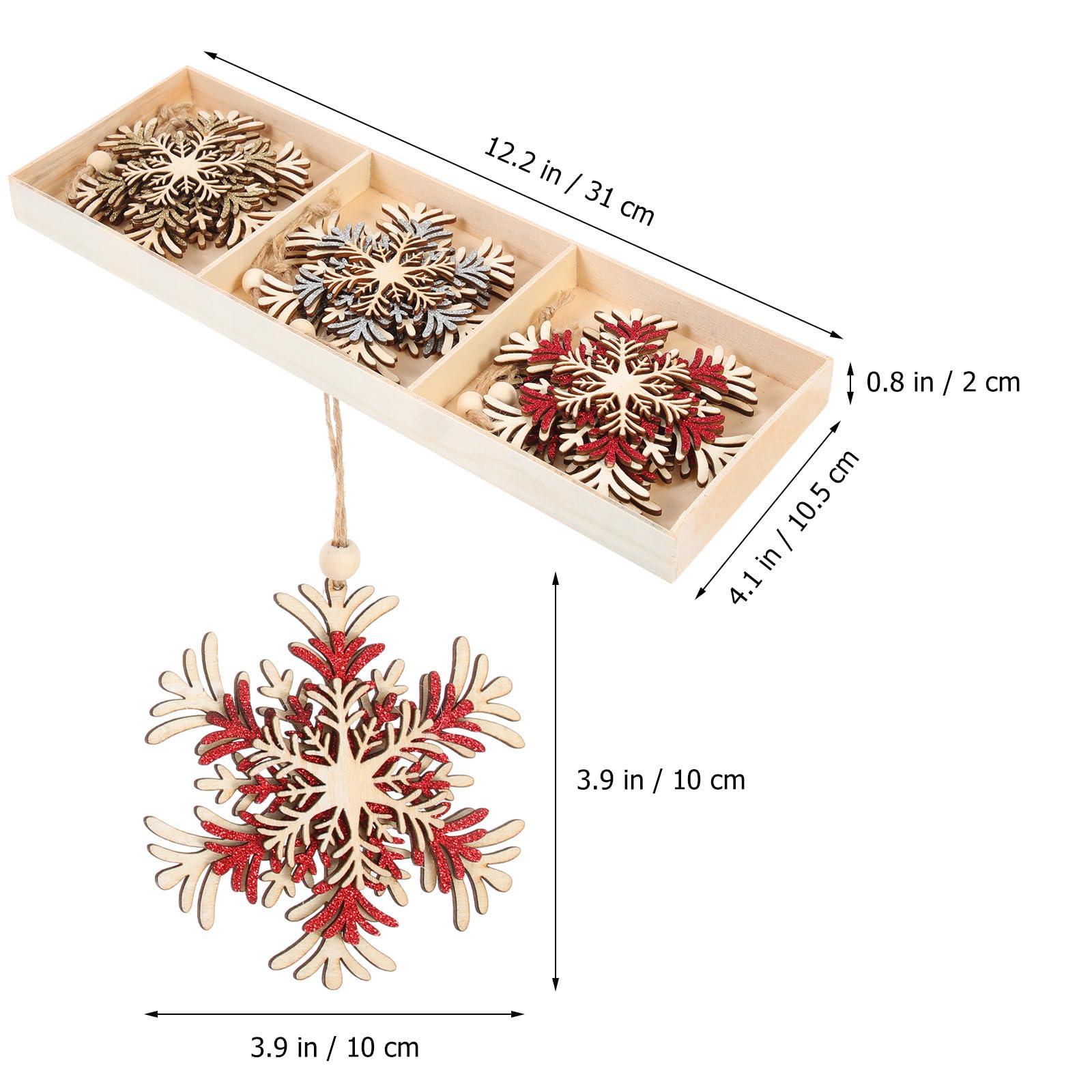 Didiseaon 30 Stück Weihnachtsbaum Hängedekorationen, mit Verstellbarer