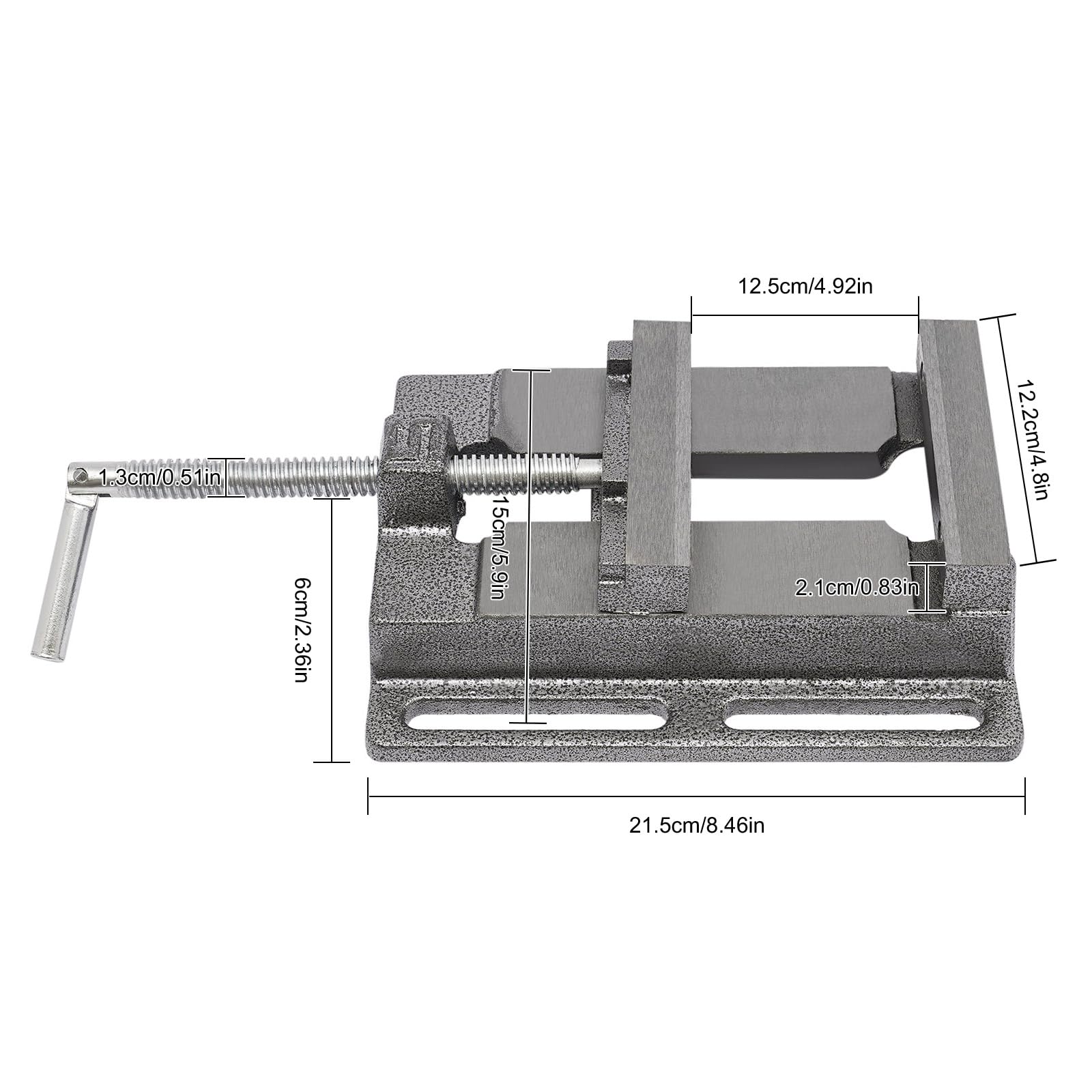 Schraubstock für Bohrmaschine,Maschinenschraubstock,Bohrmaschine Bohrschraubstock Standbohrmaschine Mechaniker Tischplatte Klemmpresse Verriegelung (Schwarz)